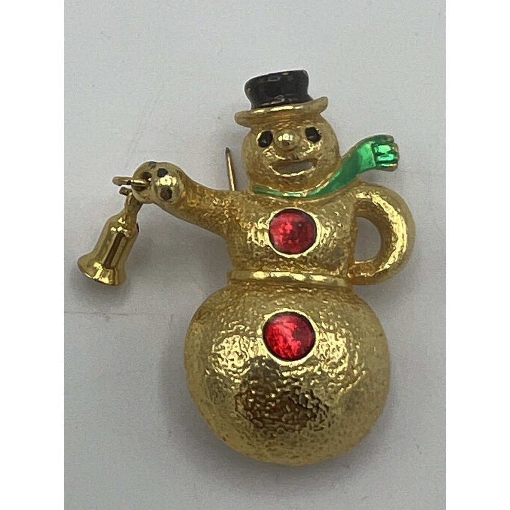 5 Christmas Holiday Brooches Pin Snowman, Tree Sleigh, Bauble. Metal Felt bear - Picture 10 of 16